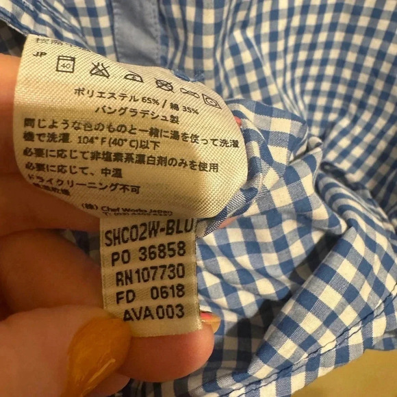 Urban by Chefworks Shirt Sleeve Blue White Gingham Shirt Sz XL - Picture 7 of 7